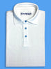 White Polo with BLUE Buttons.