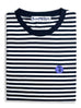 Navy and White Stripe T-Shirt.